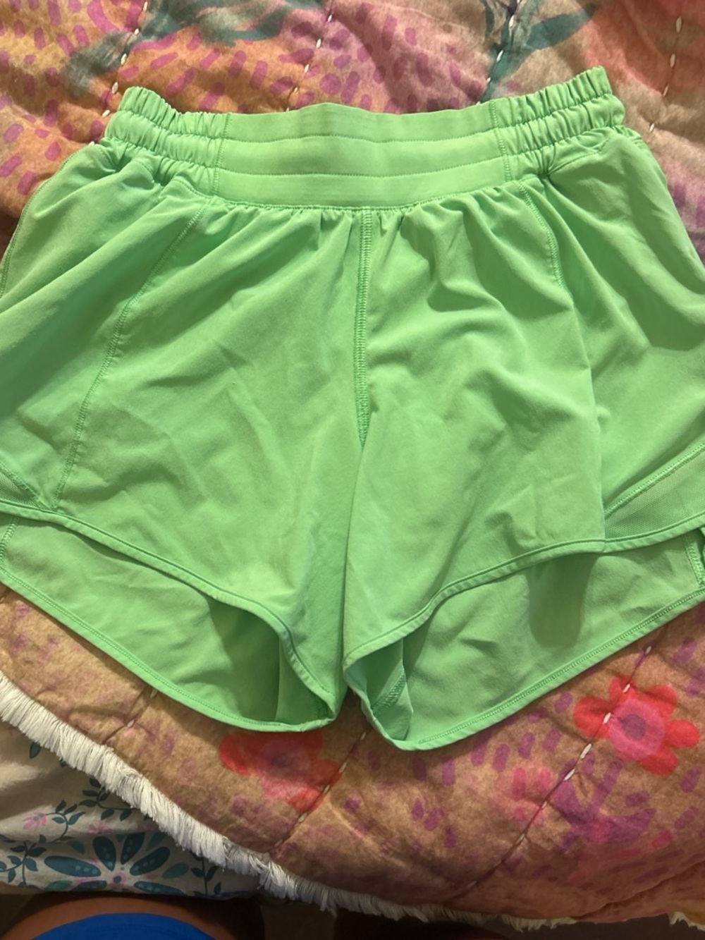 lululemon athletica Women's Neon Green Athletic Shorts